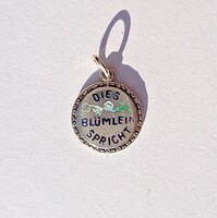 This small flower speaks silver pendant with German inscription