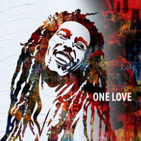 Bob Marley - digitális művésznyomat 50 x 50 cm