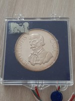Semmelweis Ignác ezüst emlékérem  Ag.925,16g - banki tokban