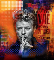 David Bowie - digitális művésznyomat 50 x 50 cm