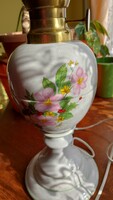 Antique porcelain petroleum vase with painted flower pattern
