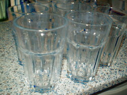 10 darab nagy üveg pohár 3 dl. hibátlan egyben vizes szörpös