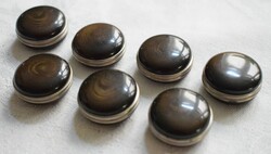 7 old clothes buttons. 2.7 X 1.3 cm
