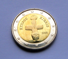 Cyprus - 2 euro - 2008 - the ancient idol of Pomos (2)