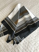 Elegant scarf with striped pattern, restrained colors, 84 x 83 cm