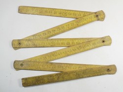 Retro old colstok colostok wooden measuring stick 1 meter - tiszafa tiszalök inscription Hungarian production
