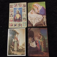 4 db  képeslap /  vallás, kereszténység 1990-es évekből (egyben)