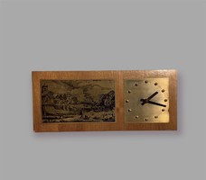 Weimar German electric wall clock, copper dial