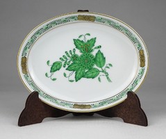 1L806 Zöld Apponyi mintás Herendi porcelán hamutál
