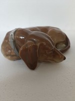 Szecesszió Wiener werkstätte wiener kunst keramik föstner fekvő tacskó