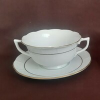 Fehér Herendi leveses csésze tányérral (Linda részére!)