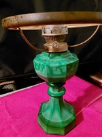 Gyönyörű malachitzöld kerámia petróleum lámpa talp