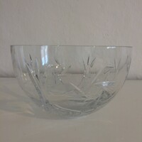 Parádi kristály kerek üvegtál - kínáló - asztalközép