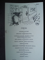 Gömör caricature menu card - 1935.