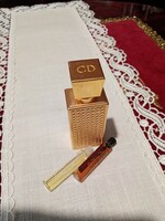 Ritkaság:  Miss Dior aranyozott fém parfüm  / kölni  tartó  + 2 eredeti Dior üvegcse illattal