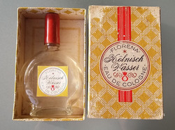 Régi kölnis üveg Florena vintage parfümös üveg dobozában