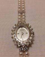 Showy jute jewelry watch decorated with tekla