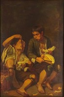 1L869 XX. századi festő : Gyümölcsevő gyerekek