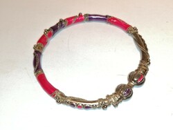 Pink and purple enamel bracelet (898)