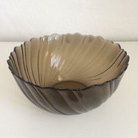 Braun Rivage Füstszínű - Barna kerek üveg tál - salátás - köretes - gyümölcsös - kínáló tál