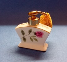 Vintage porcelán parfüm szóró, arany festéssel,