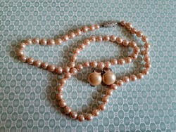 Vintage pearl necklace ear clip