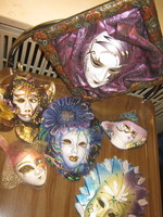 6 db velencei karneváli  farsangi maszk
