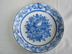 Gránit kerámia fali tál tányér dísztányér kék festéssel