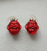 Christmas tree decoration - glass devil's head (I will also post it)