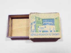 Retro gyufa reklám fa gyufásdoboz - Gépkocsi Nyereménybetétkönyv - 1960-as évekből