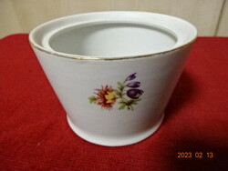 Hollóháza porcelain sugar bowl, antique, without lid. Jokai.