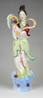 1L965 Régi nagyméretű kínai porcelán gésa figura 26 cm