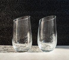VÉGKIÁRUSÍTÁS! fátyolüveg -jellegű- poharak - pohár / váza pár