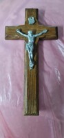 Old wooden cross with aluminum tension