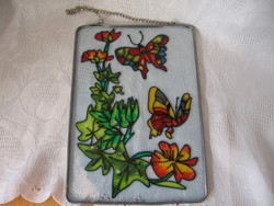 Window decoration glass butterfly, floral