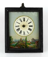 1L845 Antique Landscape Scene Farmer Wall Clock Frame Clock