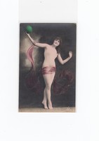Greeting card erotic artist painted nude picture postmark