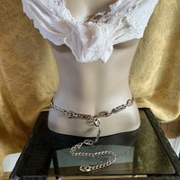 Retro waist jewelry, vintage metal belt, unique midcentury jewelry belt, waist chain,
