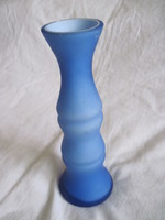 Kék üveg váza 20,5 cm