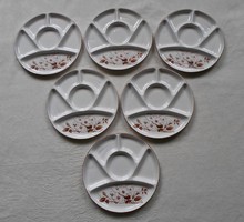 6 Fakkos, 6-piece porcelain serving set with a blossoming fruit tree pattern, in perfect condition