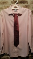 TM Lewin slim fit férfi ing selyem nyakkendővel ÚJSZERŰ!  (L/42/16,5)