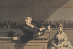 Honoré Daumier - A védőügyvéd - reprint