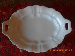 Antik porcelán, füles pecsenyés tál