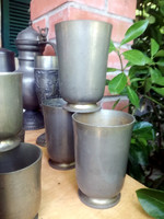 3 Vintage German pewter cup cups - 11 cm - liquidation of collection