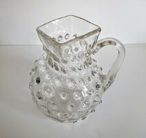 Huta glass baptismal jug with cam 11.5cm