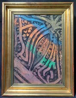 Modern abstract, 1975 - jr with monogram mark