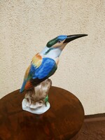 Beautiful, flawless, large Herend porcelain kingfisher 24 cm