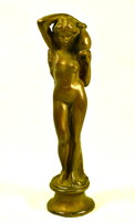 Girl with a jug, bronze paperweight small sculpture