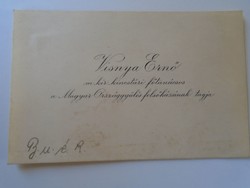ZA416.5 Visnya Ernő  - Pécs  -bankár -felsőházi tag iparkamarai elnök -névjegykártya 1920-30