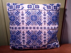 Cushion cover needlework cross stitch blue white 40*40 cm
